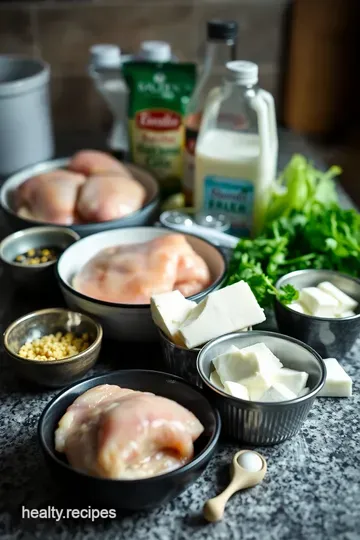Creamy Garlic Chicken Skillet: Low Carb Low Sodium Delight ingredients