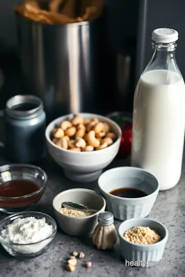 Creamy High Protein Vegan Yogurt ingredients