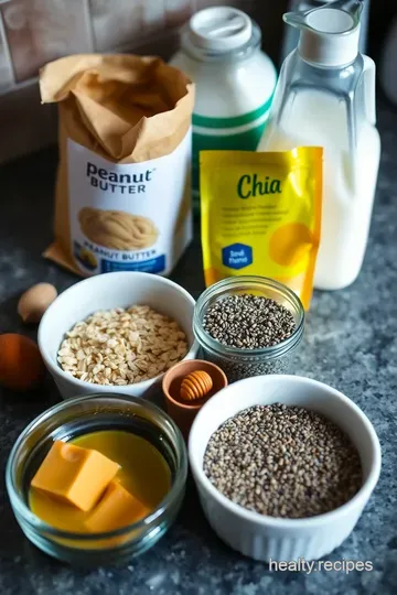 Creamy Peanut Butter Powder Overnight Oats ingredients
