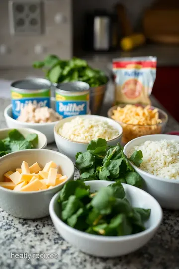 Creamy Spinach and Tuna Casserole Delight ingredients