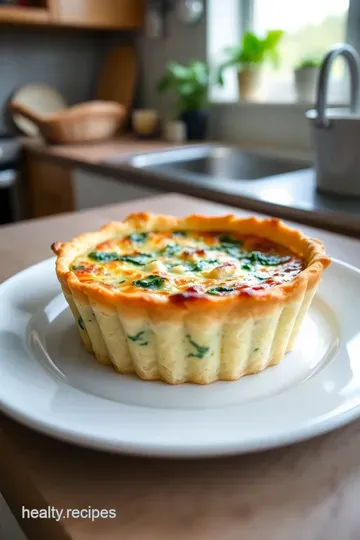 Creamy Spinach & Feta Quiche steps