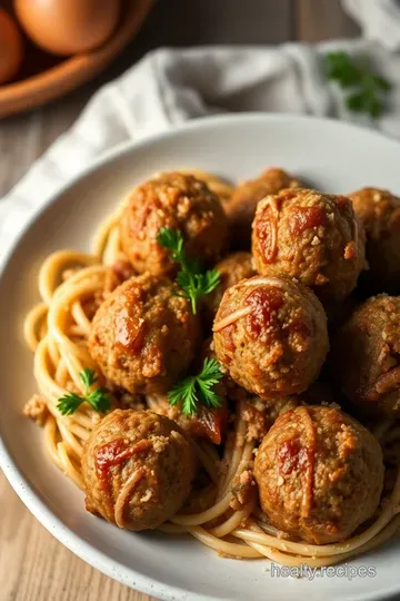Crispy Low-Calorie Turkey Meatballs presentation