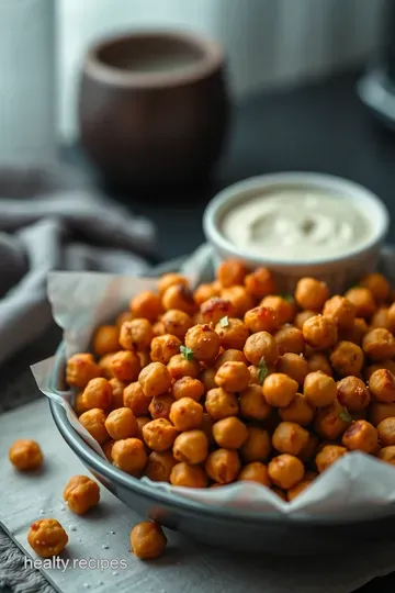 Crunchy Air Fryer Chickpea Snacks presentation