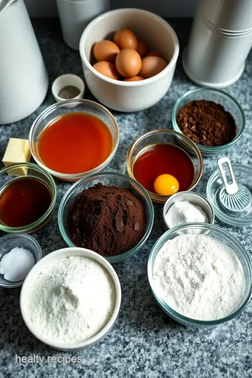 Decadent Dark Chocolate Powder Brownies ingredients