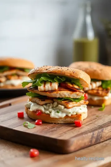 Grilled Chicken Salad Sandwich Melt presentation