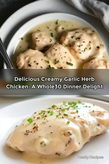 Delicious Creamy Garlic Herb Chicken: A Whole30 Dinner Delight