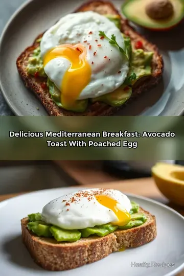 Delicious Mediterranean Breakfast: Avocado Toast with Poached Egg