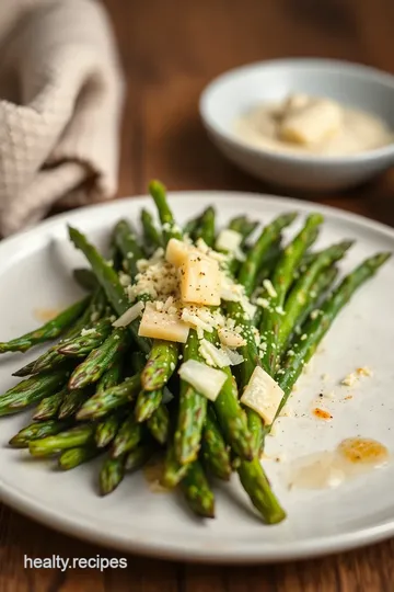 Roasted Asparagus with Parmesan presentation