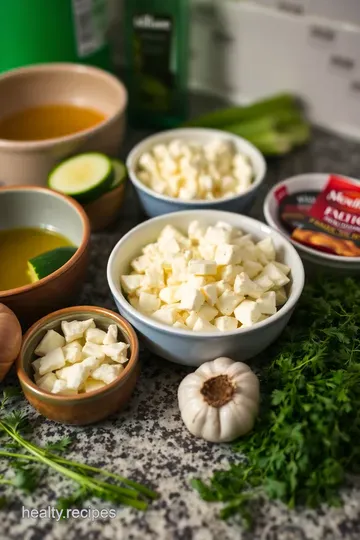 Deliciously Easy Feta Zucchini Dip ingredients