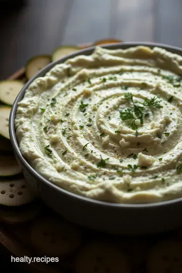 Deliciously Easy Feta Zucchini Dip presentation