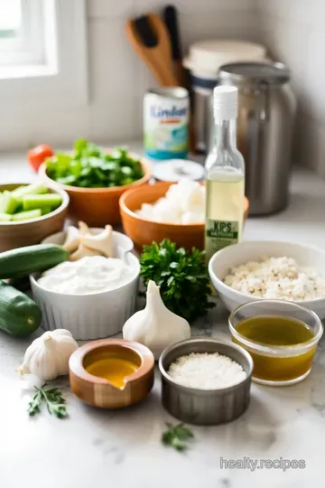 Deliciously Easy Tzatziki Sauce Recipe ingredients