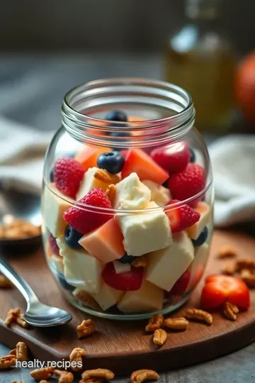 Deliciously Nutritious Cottage Cheese Snack Jar presentation