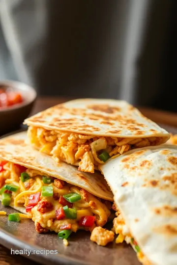 Cheesy Chicken Quesadillas presentation