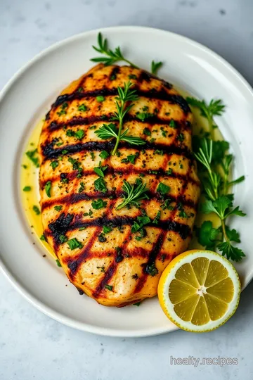 Garlic Herb Grilled Chicken Breast presentation