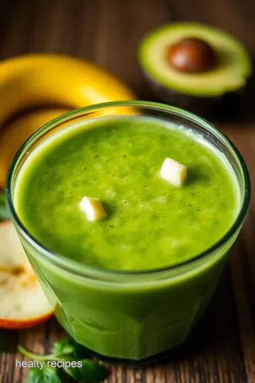 Green Revitalizer Smoothie presentation