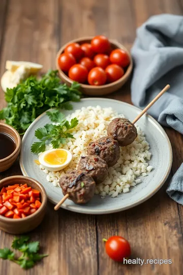 Grilled Ground Lamb Kofta Skewers ingredients