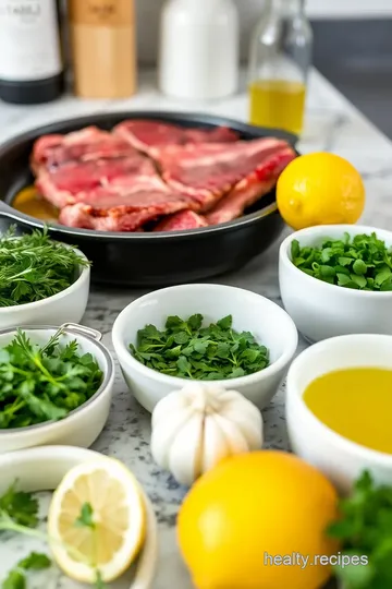 Grilled Nutrition Strip Steak with Herb Marinade ingredients