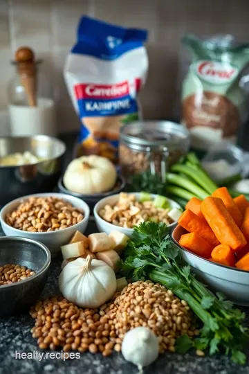 Hearty Lentil Soup: A Nourishing Bowl of Goodness ingredients