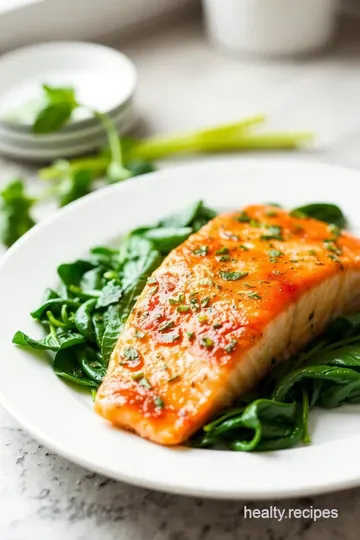 Herbed Salmon with Sautéed Spinach steps