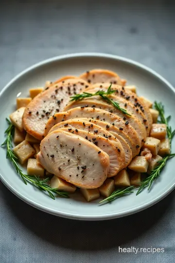 Homemade Low Salt Turkey Lunch Meat with Fresh Herbs presentation