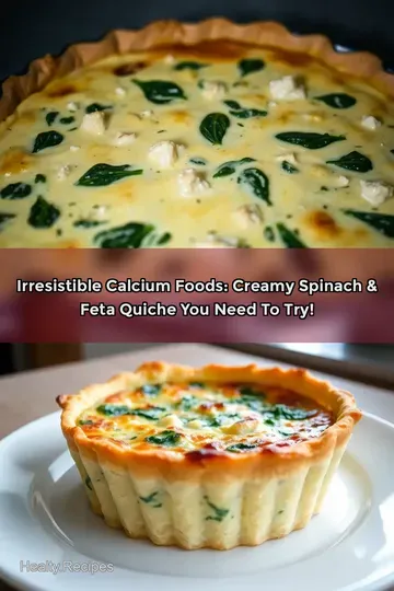 Irresistible Calcium Foods: Creamy Spinach & Feta Quiche You Need to Try!