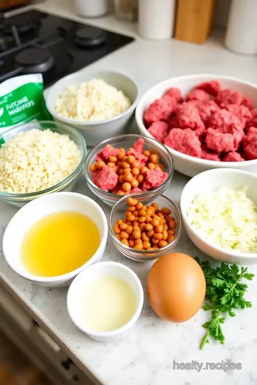 Juicy Meatballs without Breadcrumbs ingredients