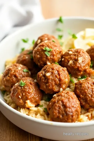 Juicy Meatballs without Breadcrumbs presentation