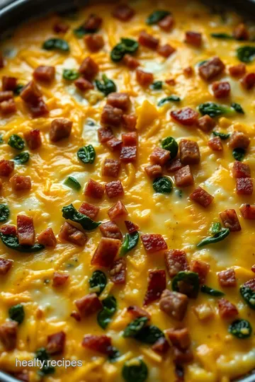 Low Carb Breakfast Casserole presentation