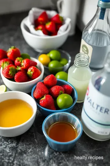 Lush Virgin Strawberry Margarita – No Booze All Bliss! ingredients
