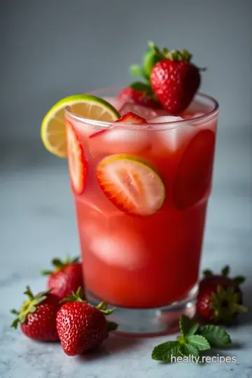 Lush Virgin Strawberry Margarita – No Booze All Bliss! presentation