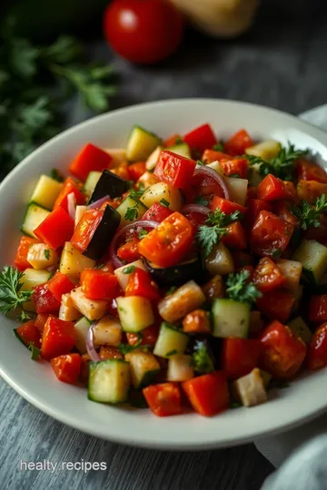 Mediterranean Delight: The Best Vegetable Salad presentation