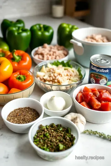 Mediterranean-Inspired Stuffed Bell Peppers ingredients