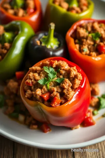 Mediterranean-Inspired Stuffed Bell Peppers presentation