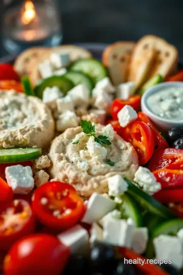 No-Cook Mediterranean Meze Platter presentation