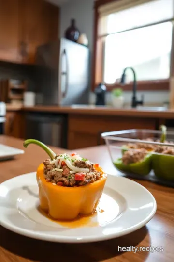 No-Rice Stuffed Bell Peppers with a Savory Twist steps