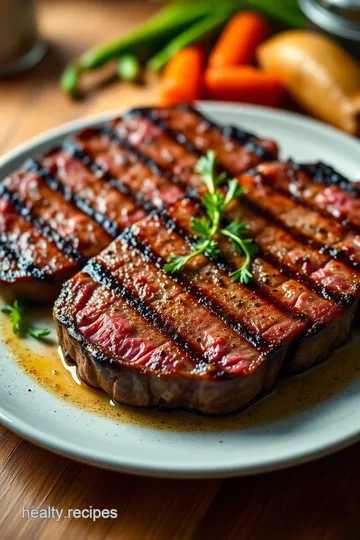 Perfectly Grilled Prime New York Strip Steak presentation