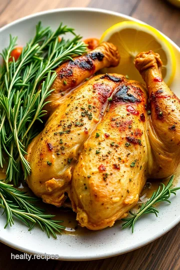 Perfectly Roasted Herb Chicken presentation