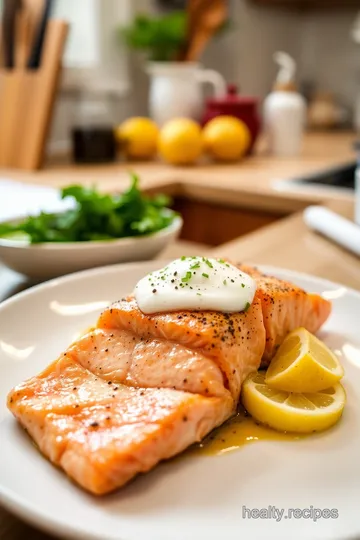 Perfectly Undercooked Salmon with Lemon-Dill Sauce steps