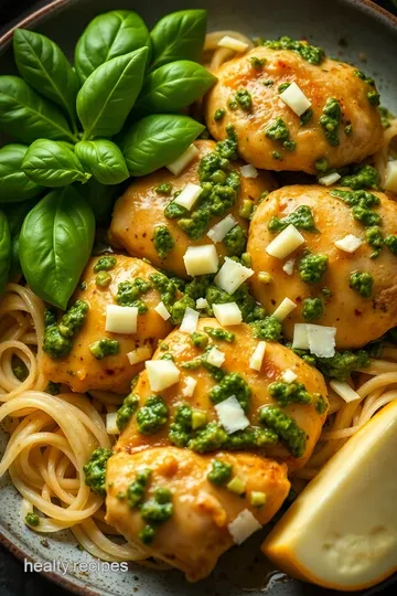 Pesto Chicken Delight – Juicy Chicken with Herby Goodness presentation