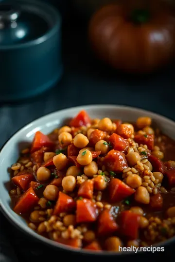 Protein-Packed Chickpea & Quinoa Stew: A Slow Cooker Delight presentation