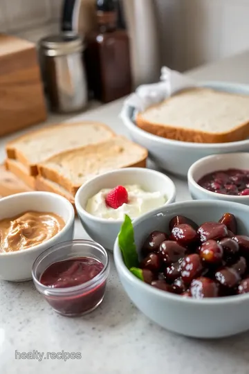 Healthy Peanut Butter and Jelly Sandwich ingredients