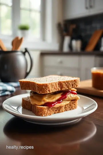 Healthy Peanut Butter and Jelly Sandwich steps