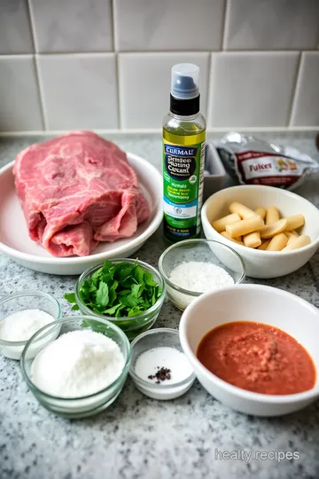 Roasted Rack of Lamb ingredients