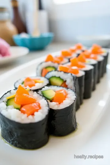 Salmon Roe Uramaki (Inside-Out Sushi Rolls) steps