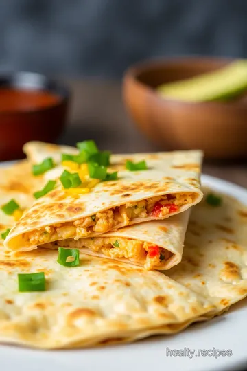 Cheesy Chicken and Veggie Quesadillas presentation