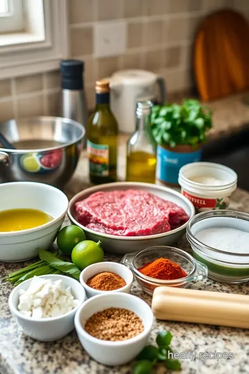 Sizzling Steak Fajitas with Fresh Salsa and Cilantro Lime Rice ingredients