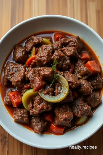 Slow-Braised Cachete Meat: Tender and Rich Flavor presentation