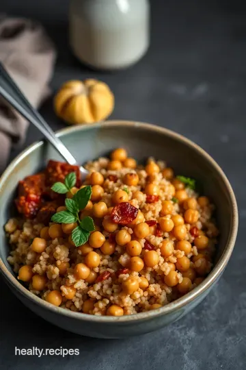 Spicy Chickpea and Quinoa Bowl presentation
