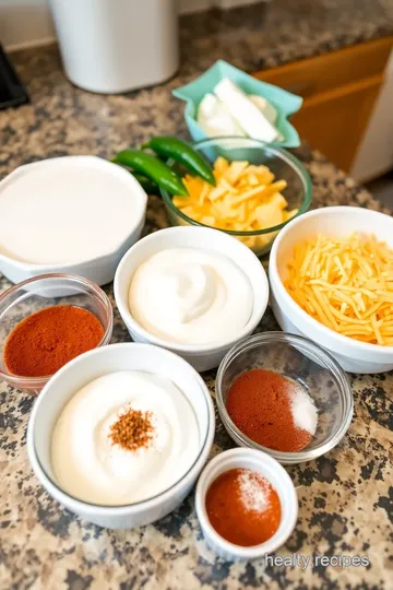 Spicy Jalapeño Cheese Dip ingredients