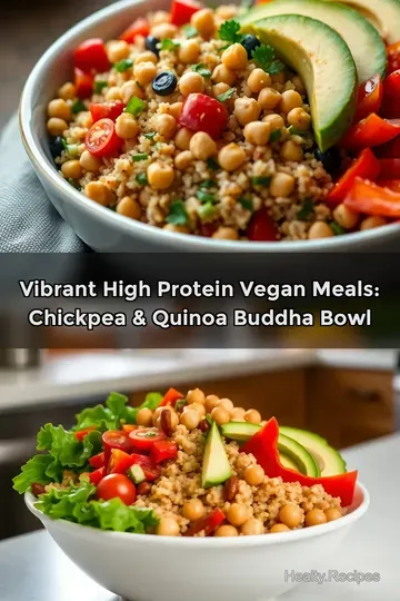 Vibrant High Protein Vegan Meals: Chickpea & Quinoa Buddha Bowl